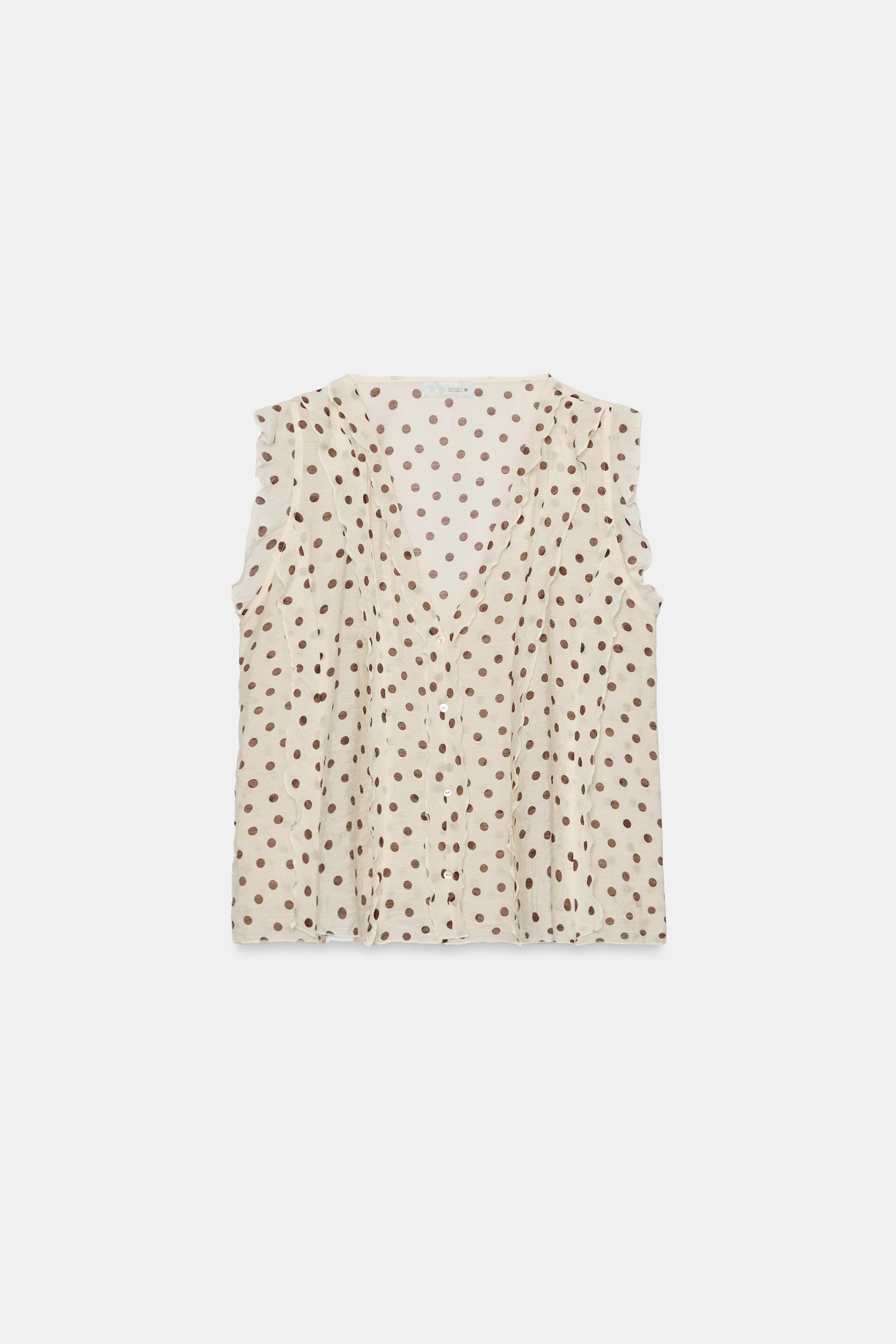 BLOUSE IMPRIMÉE À POIS
